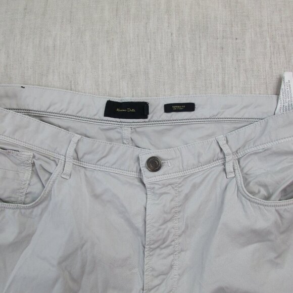 Massimo‎ Dutti Pants Mens Sz 38 Beige Workwear Tapered Fit Mid-Rise Straight Leg - Picture 4 of 9